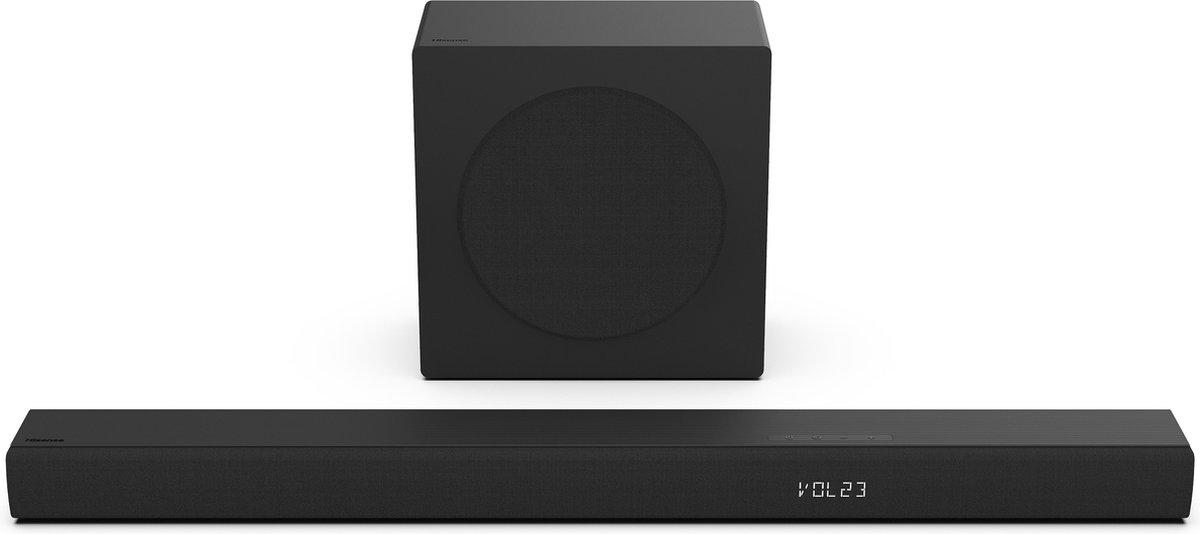 Barra de sonido Hisense HS3100 3.1 |  Dolby Digital Plus | 480W con Subwoofer inalámbrico