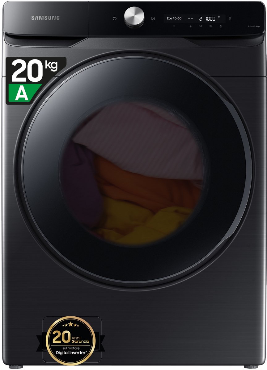 Lavadora Carga Frontal Samsung WF20DG8650BVU3 |20 kg | 1000 rpm | Negro