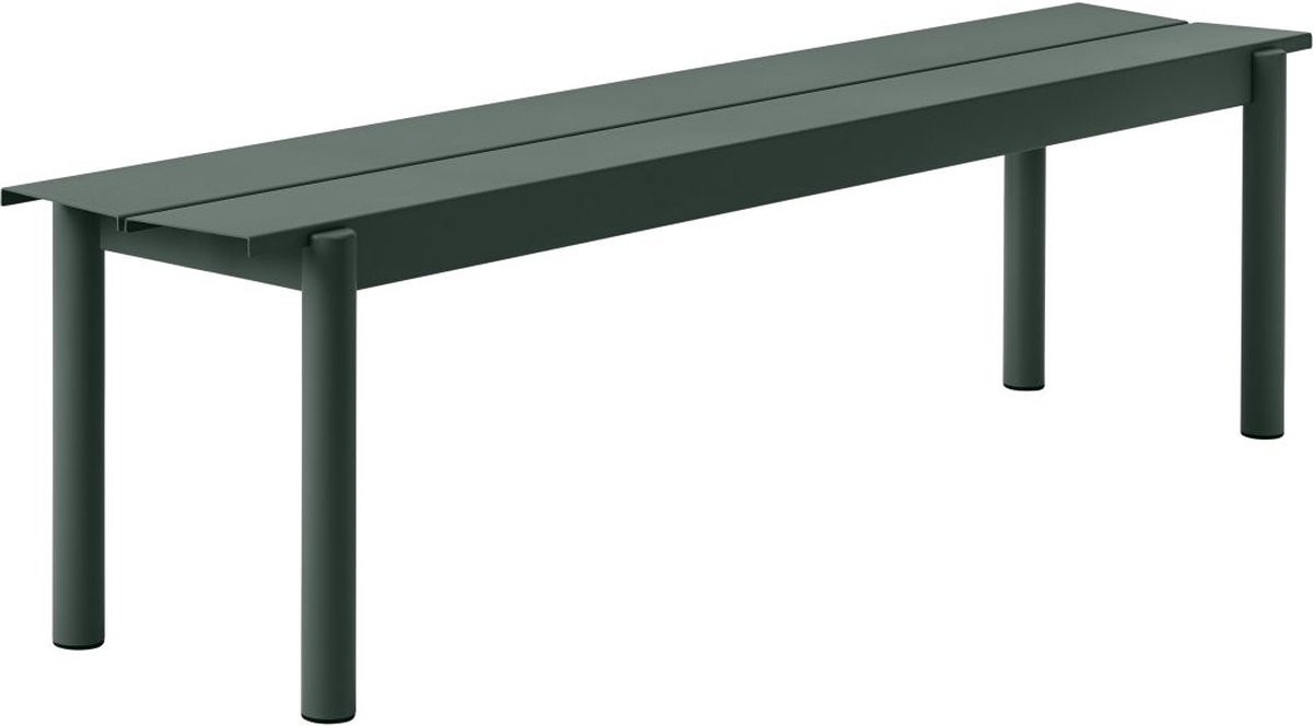Muuto Panchina Linear Steel 170x34 cm Dark green