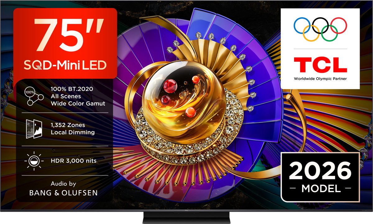 TV TCL 75 75C7L UHD SQDMINILED GOOGLETV 144HZ B&O