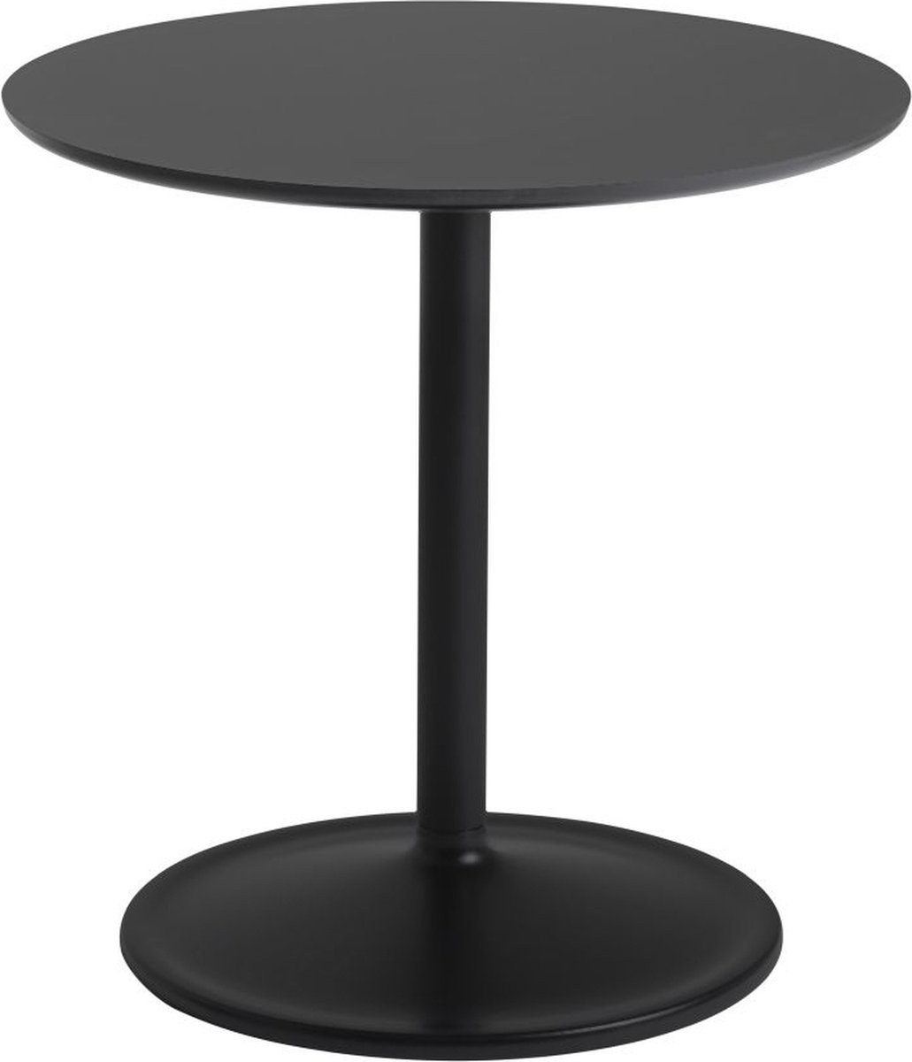 Muuto Tavolino Soft Ø 48cm Laminato nero, alt. 48 cm