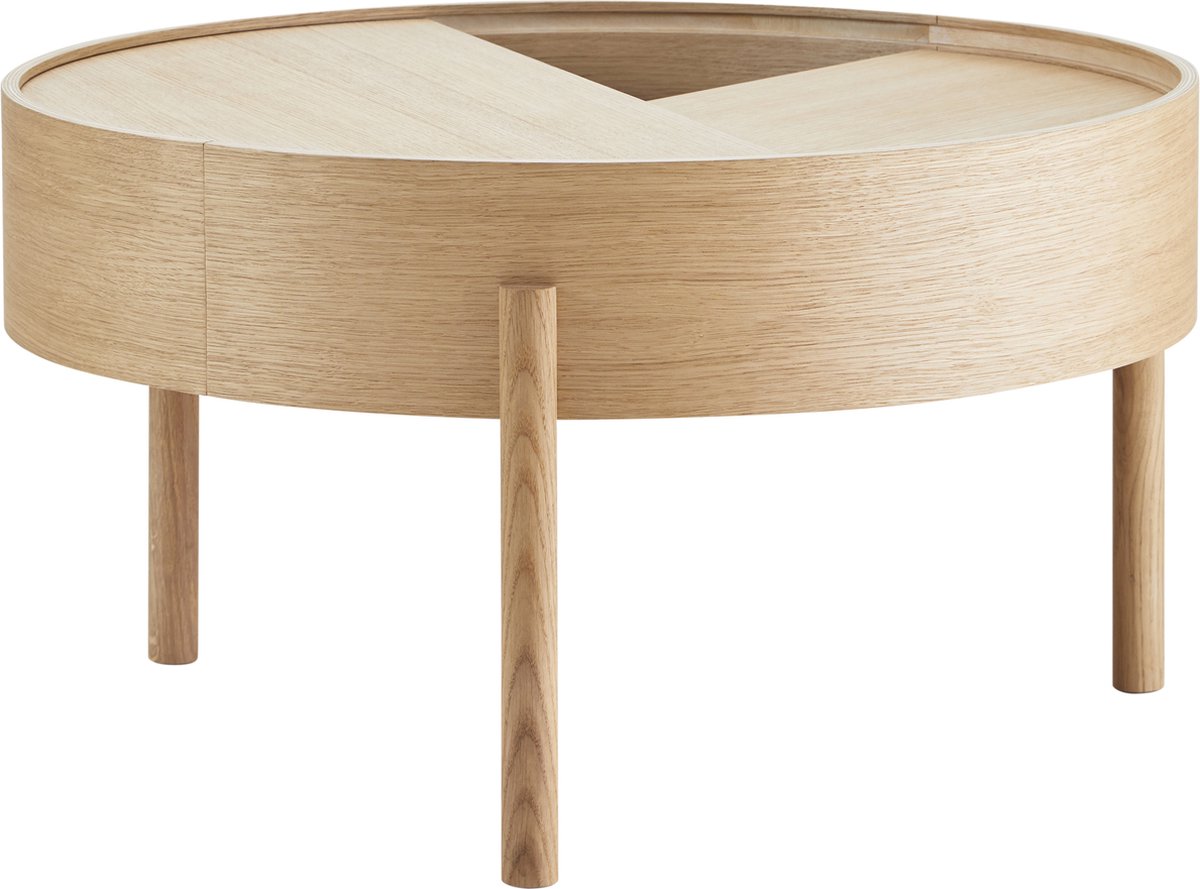 Woud Tavolino da caffè Arc Ø 66 cm Rovere oliato