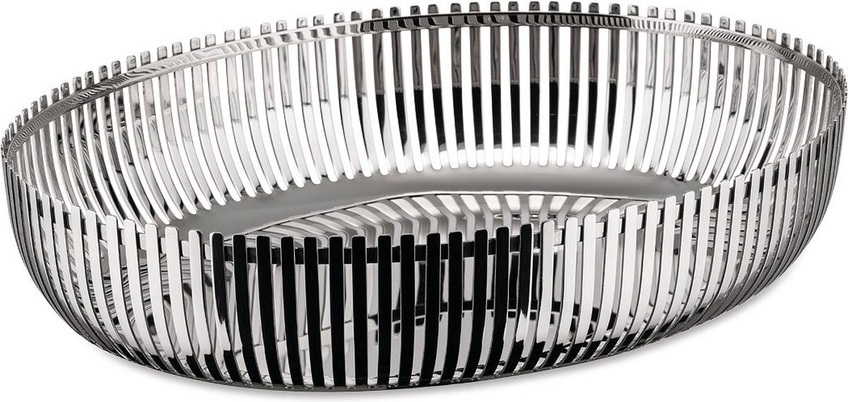 Alessi Cestino ovale PCH06 20x26 cm Acciaio inossidabile
