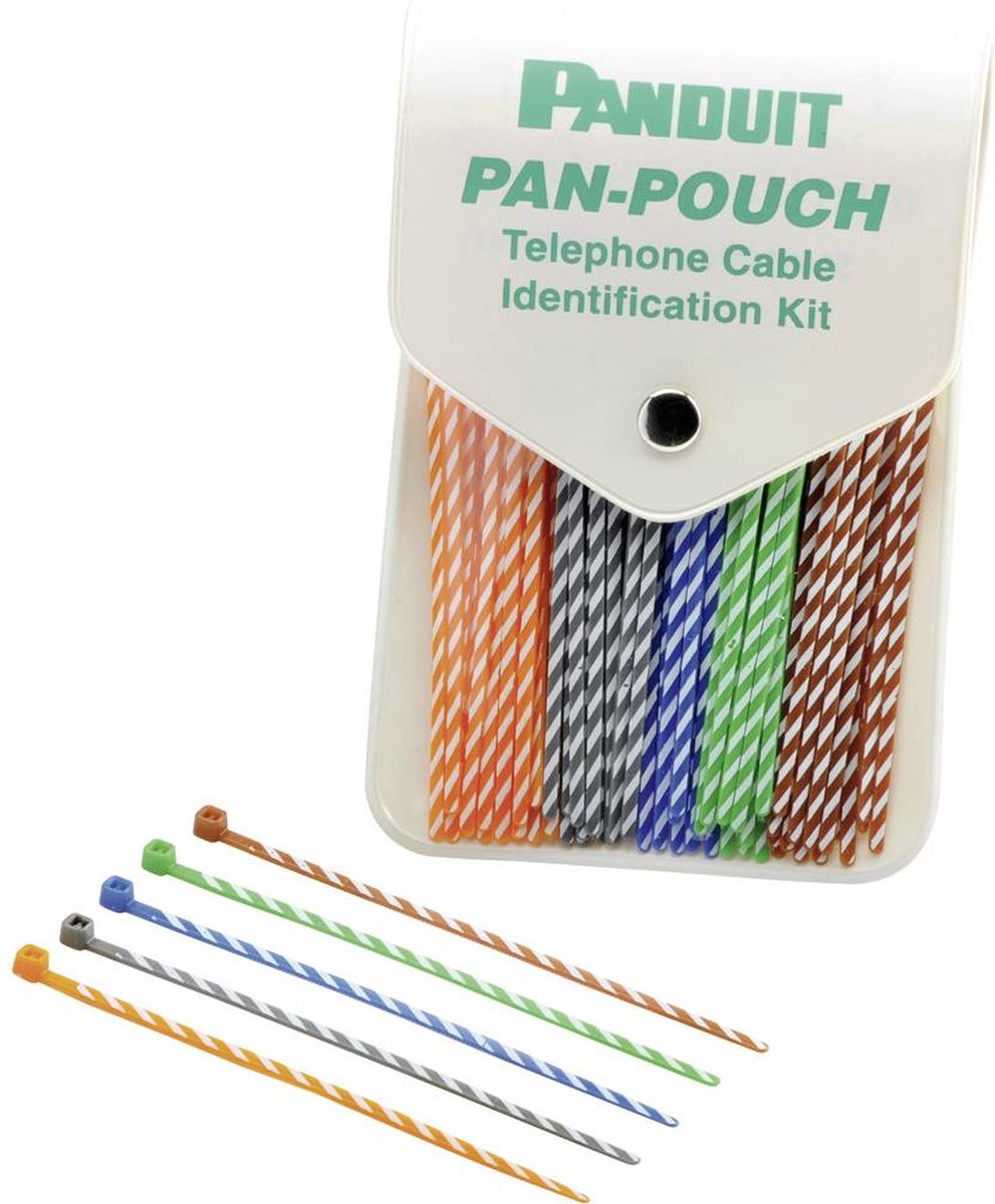 Panduit PP5X50F PP5X50F Serre-câble 102 mm 2.50 mm bleu, orange, vert, marron, gris avec marquage couleur 250 pc(s)