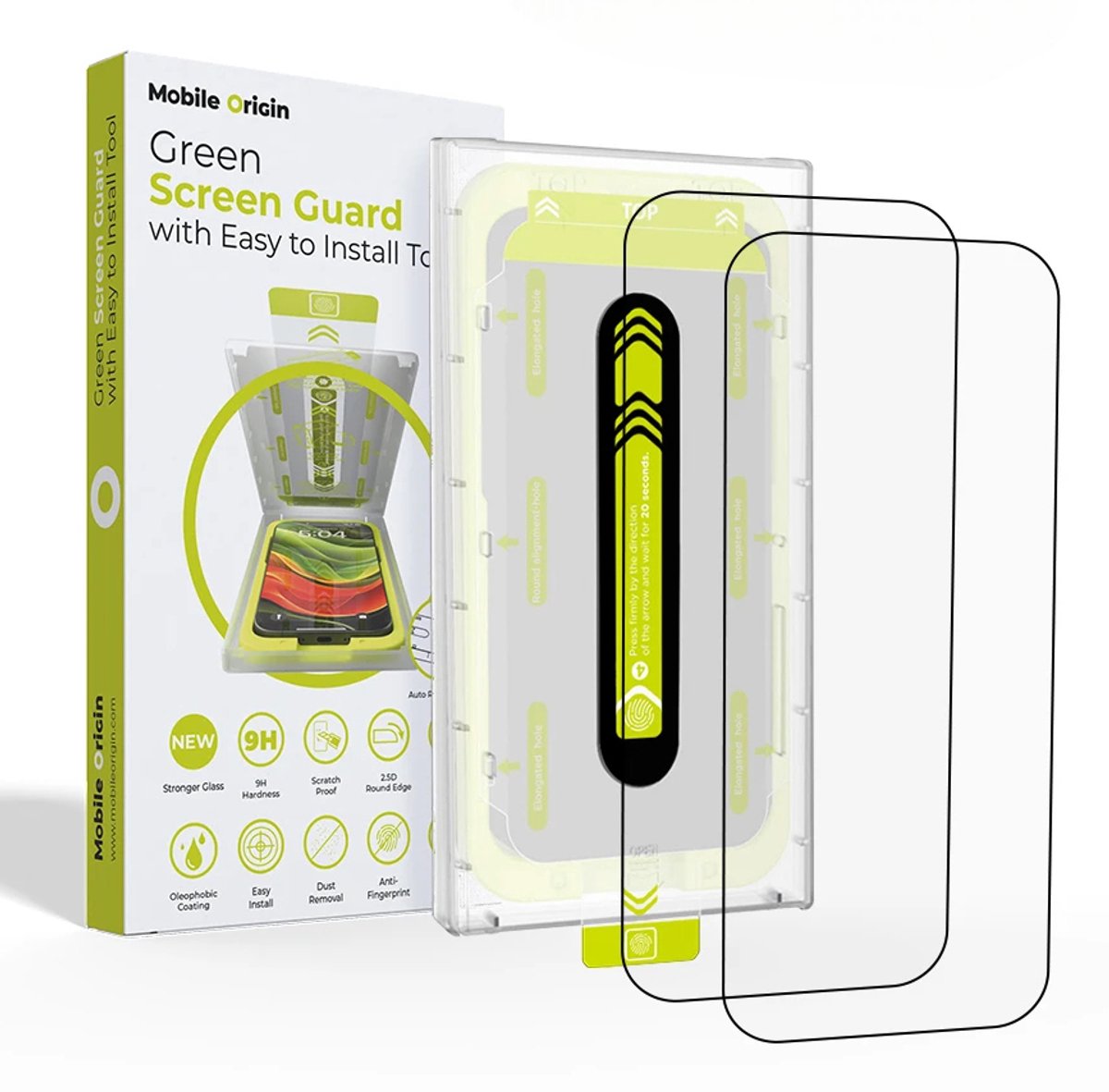 Mobile Origin Screen Guard with easy applicator - full coverage - 2 pack - iPhone Air