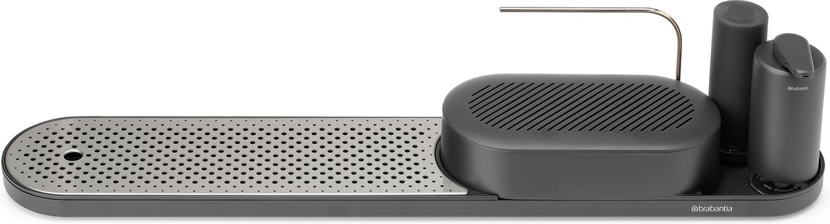 Brabantia Organizzatore per lavello SinkStyle, set di 4 pezzi Mineral infinite grey