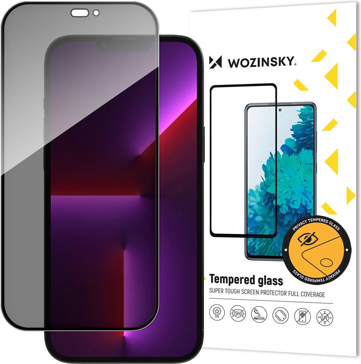 Wozinsky rivacy Glass Tempered Glass for iPhone 14 Pro Max with Anti Spy Privatizing Filter