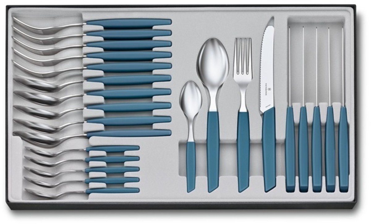 Victorinox Swiss Modern Cutlery Set 24 pcs. Blue