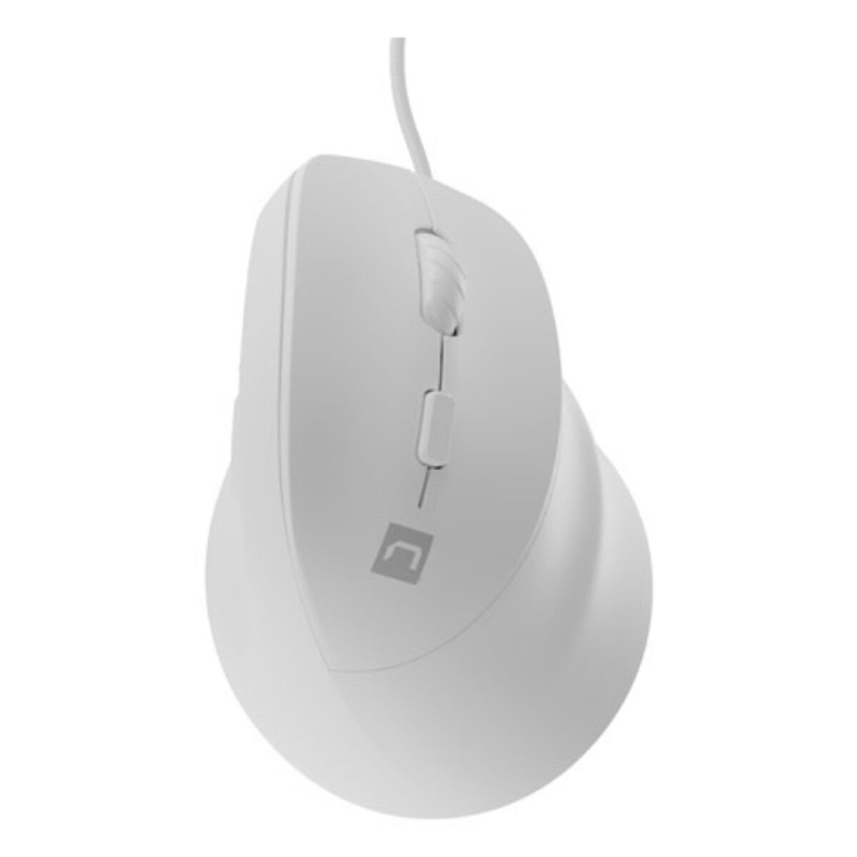 Natec CRAKE 2 PRO - vertical mouse - USB - white - Vertical mouse - Optisk - 6 knapper - Hvid