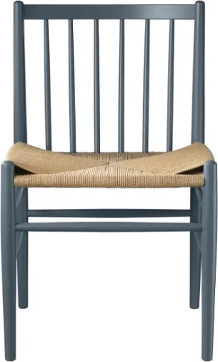 FDB Møbler Sedia J80 Faggio verniciato blu grigio-natura