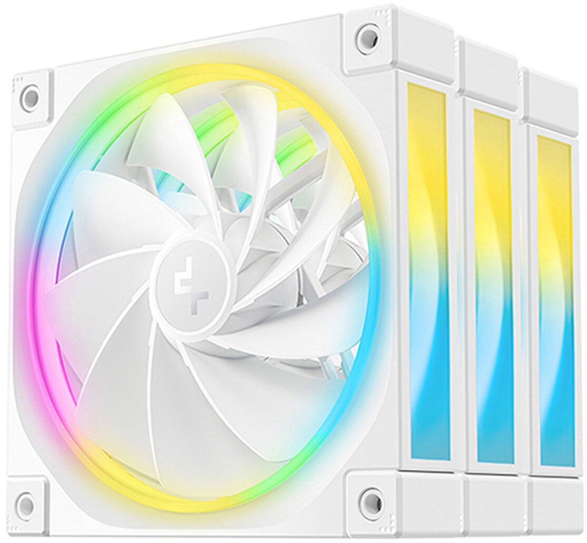 DeepCool FL12R White Triple-Pack - Kabinet køler - 120mm - Hvid med RGB LED lys - 32 dBA