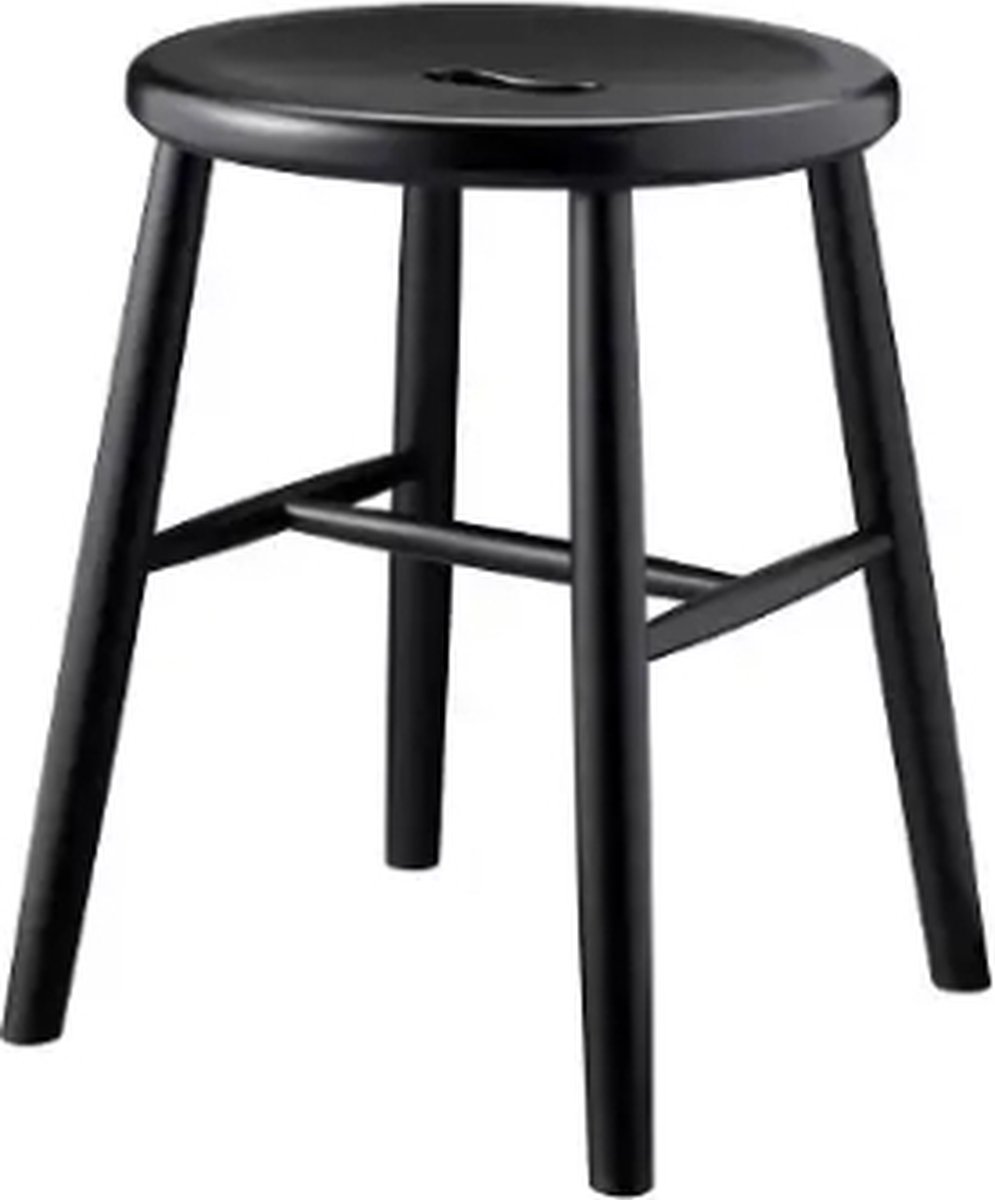 FDB Møbler Sgabello J27 Faggio verniciato nero, Ø35x45,5 cm