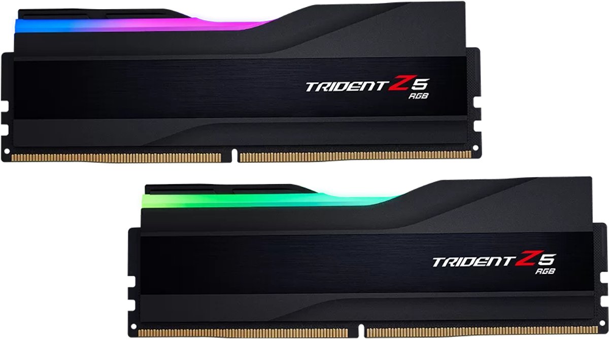 G.Skill Trident Z5 RGB DDR5-6000 - 128GB - CL34 - Dual Channel (2 pcs) - Intel XMP - Sort med RGB
