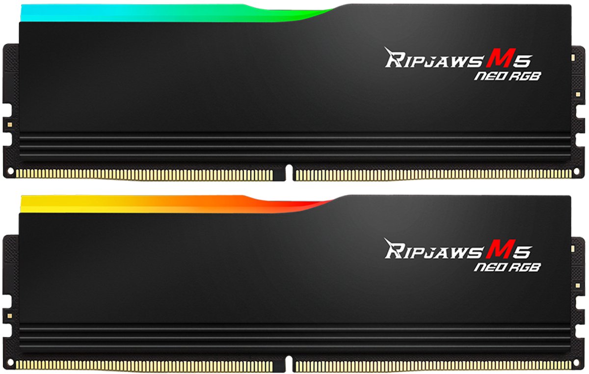 G.Skill G.Skill Ripjaws M5 Neo RGB DDR5-6000 - 32GB - CL30 - Dual Channel (2 pcs) - AMD EXPO - Sort