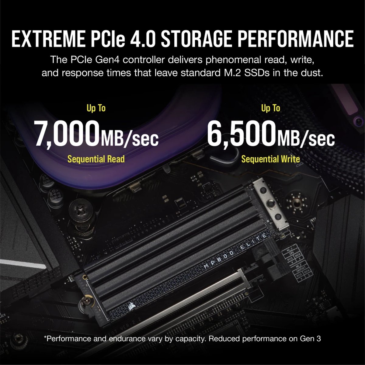 Corsair MP600 ELITE SSD - 2TB - Med køleprofil - M.2 2280 - PCIe 4.0
