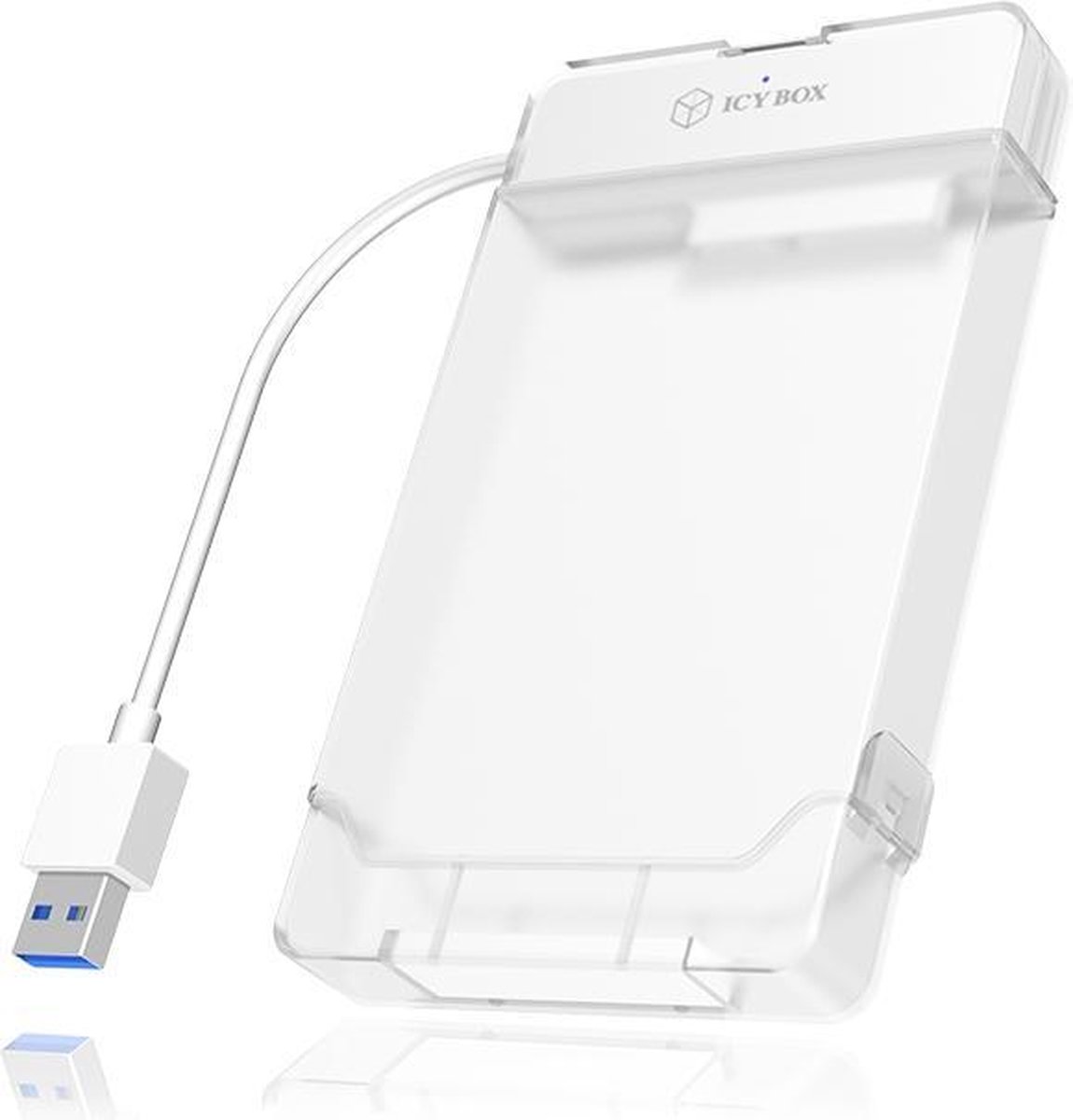 ICY BOX Adapter for 1x HDD/SSD with USB 3.0 Type-A interface and plastic enclosure