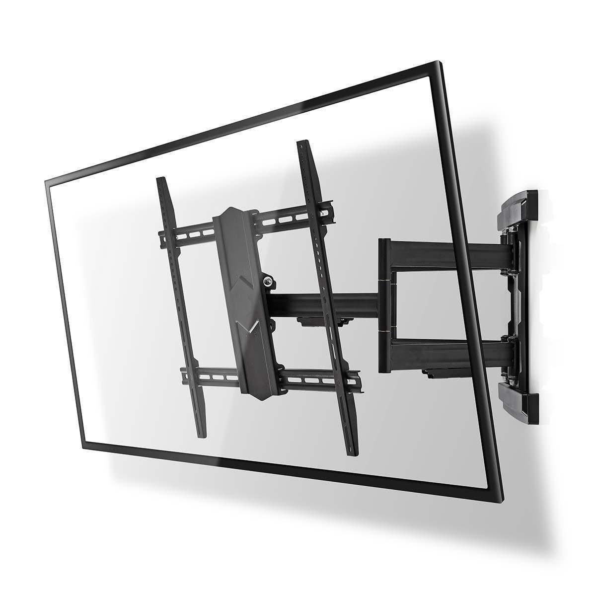 Nedis TVWM6551BK bracket - full-motion - for TV - black - Maks 70 kg - Maks størrelse 80"