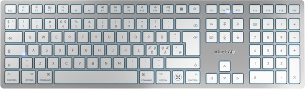 Cherry KW 9100 SLIM - Tastatur - Engelsk - UK - Hvid