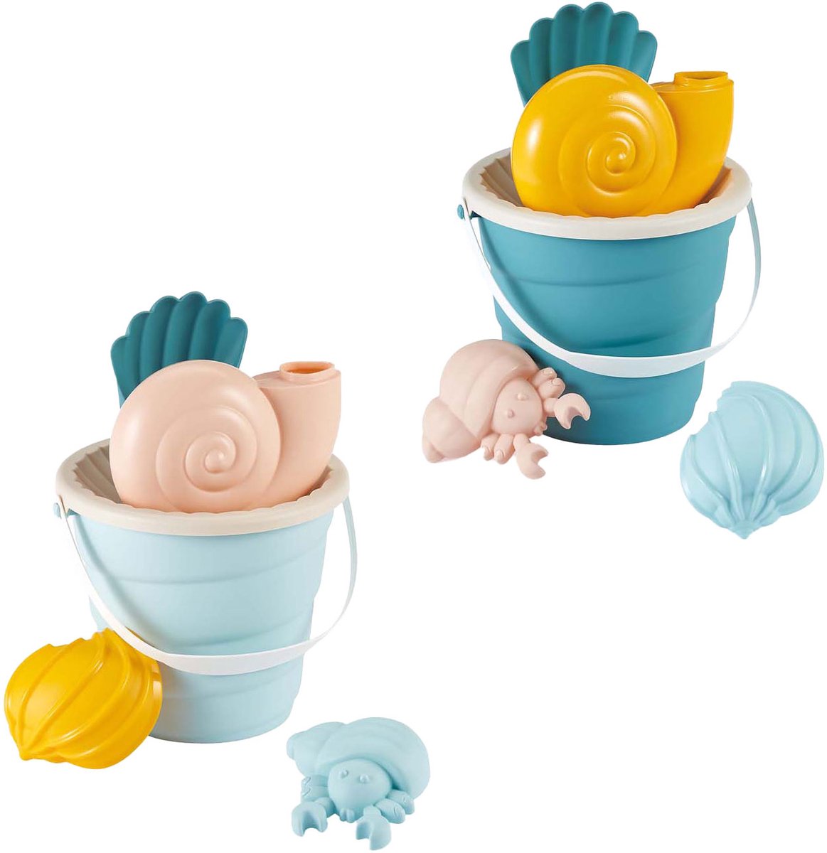 Ecoiffier Bucket Set with Shellfish Sand Molds 6 pcs.