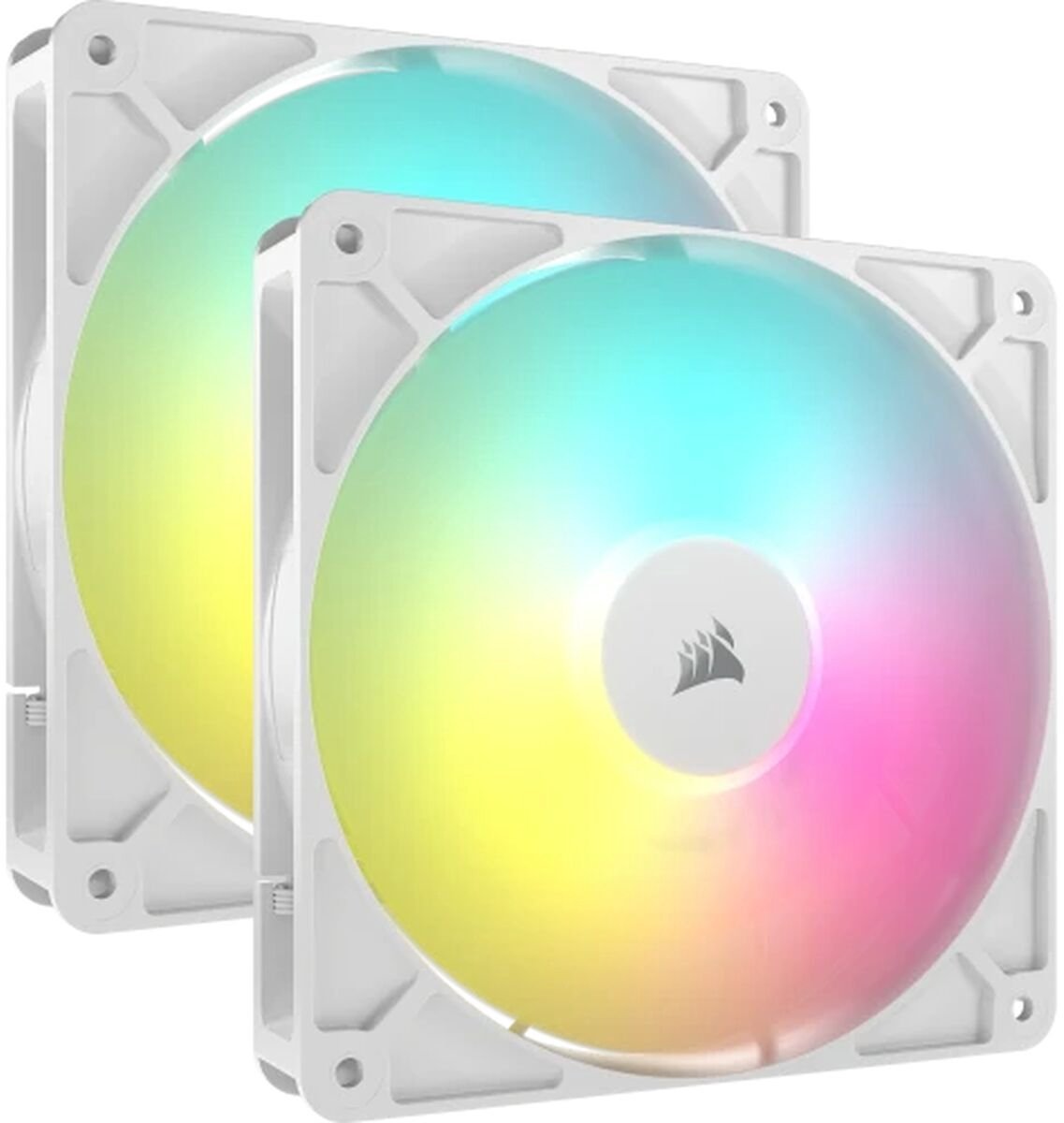 Corsair RS140 ARGB - dual pack - Kabinet køler - 140mm - Hvid med RGB LED lys - 36 dBA