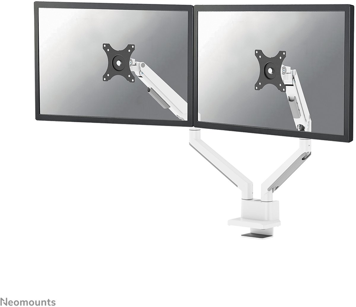 Neomounts NEXT Slim DS70-250WH2 mounting kit - full-motion - for 2 monitors - white
