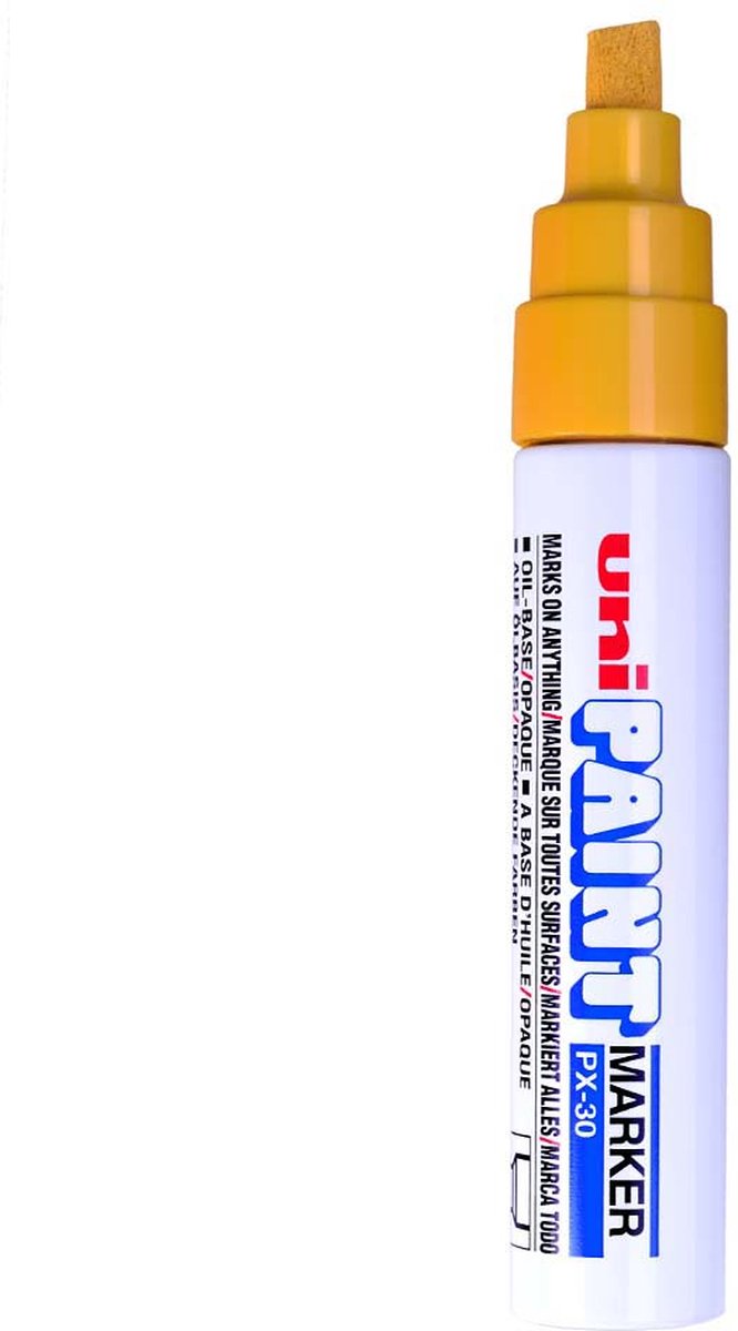 6 x Uni-Ball Lackmarker PX-30 4-8,5 gelb