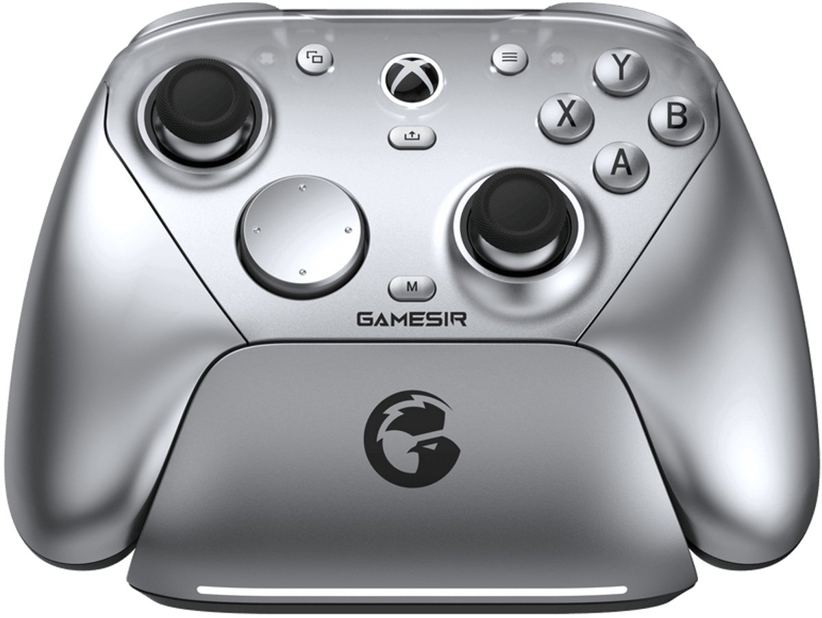GameSir G7 Pro Multiplatform Gamepad - Metallic Silver (TMR Sticks Hall-Effect Triggers) - Xbox Licensed - Wireless Controller - Microsoft Xbox One X