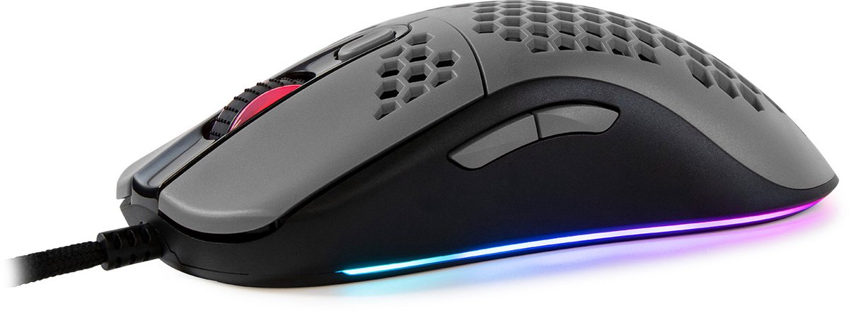 Arozzi Favo - mouse - USB - grey - Mus - Optisk - 7 knapper - Grå