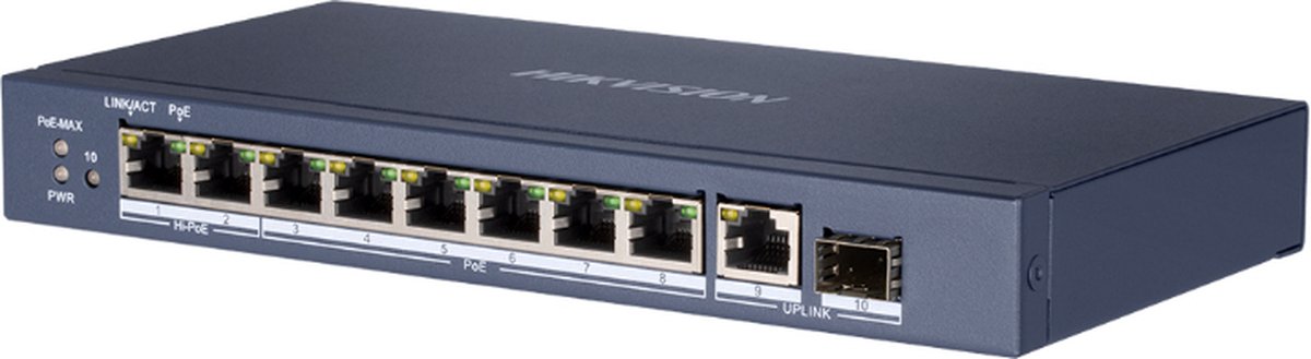 Hikvision Pro Series DS-3E0510HP-E - switch - 8 ports - unmanaged