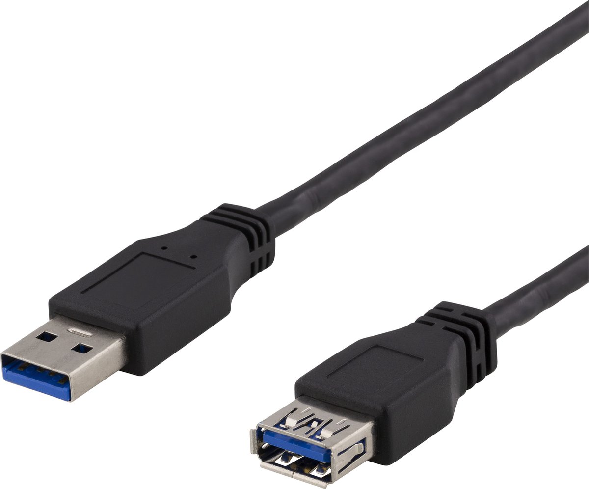Deltaco USB3-241 - USB extension cable - USB Type A to USB Type A - 1 m