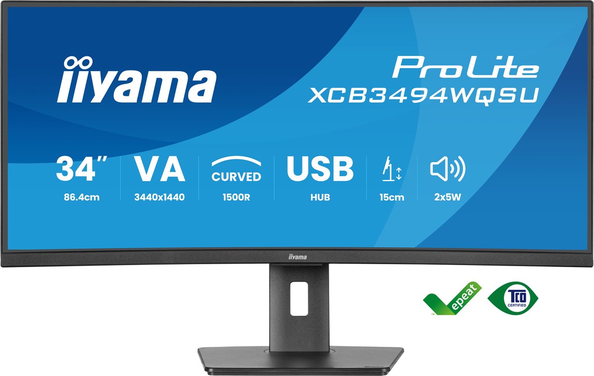 34" iiyama XCB3494WQSU-B1 - 3440x1440 (UWQHD) - 120Hz - VA