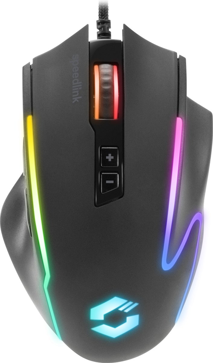 Speed-Link Speedlink DECUS NX RGB Gaming Mouse - Rubber Black - Gaming Mus - Optisk - 6 knapper - Sort