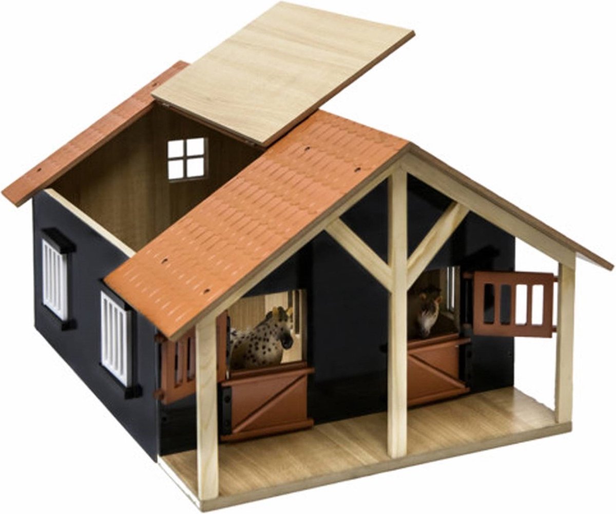 Kids Globe Horse Stable with 2 Boxes and Storage 1:24