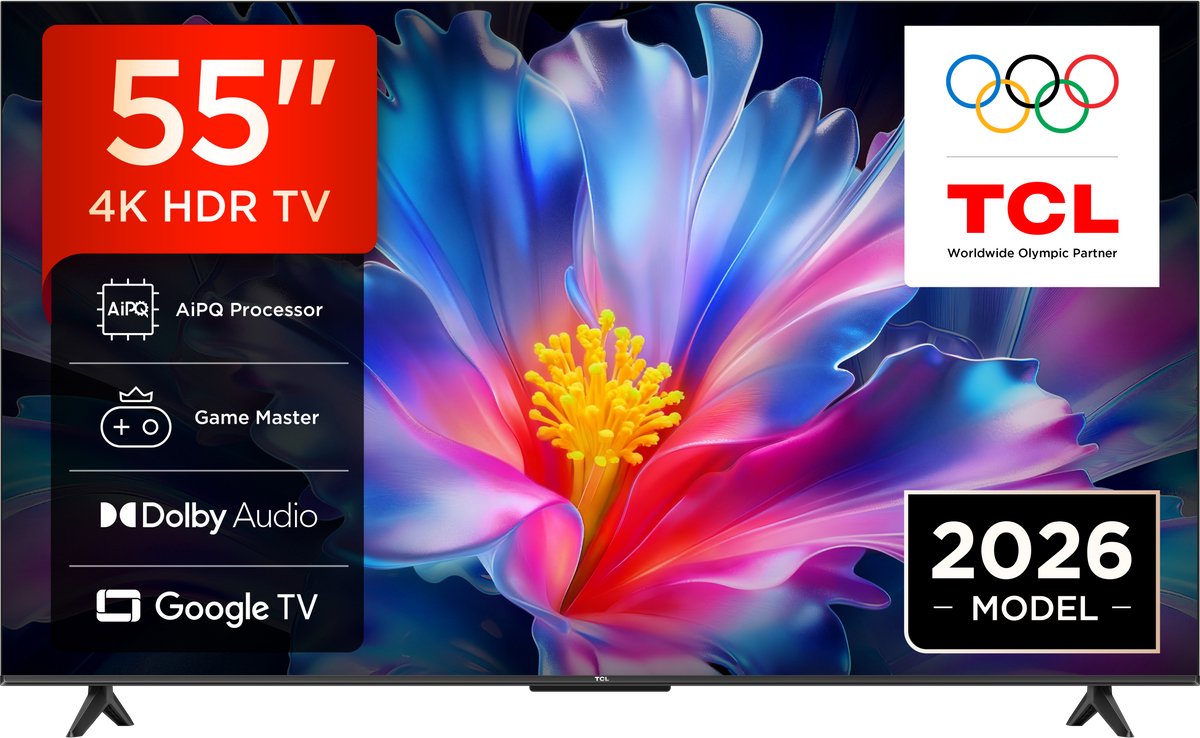 TCL 55" Fladskærms TV LED 4K HDR 10+ 55P6L