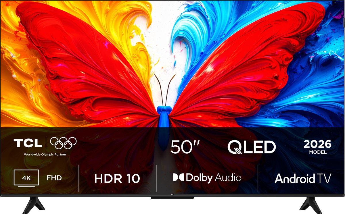 TCL 50" Fladskærms TV QLED 1080p (Fuld HD) High Dynamic Range 10 (HDR10) 50S5L