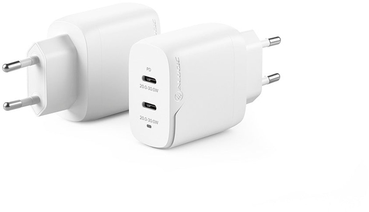 ALOGIC 2X40 Rapid Power 2 Port 40W USB-C GaN Wall Charger
