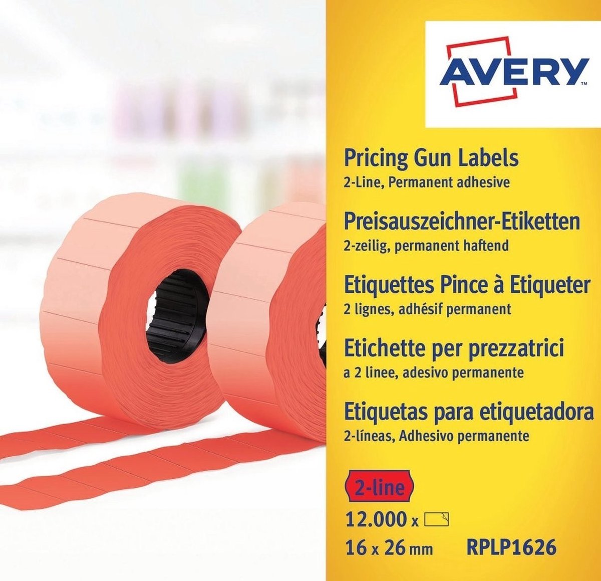 Avery Permanente prisetiketter, 26x16mm