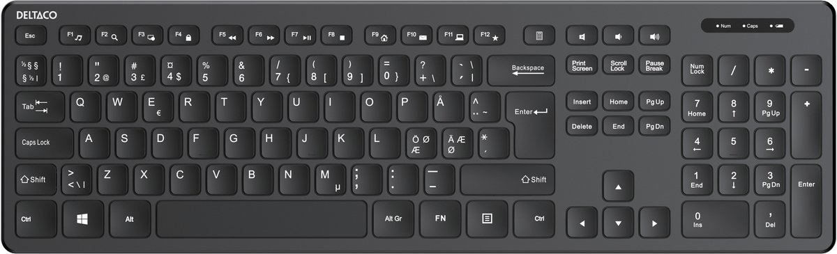 Deltaco - keyboard full size Input Device - Tastatur