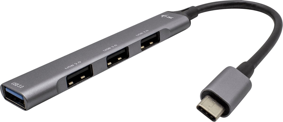 I-Tec - hub - 4 ports USB hub - 4 ports - Grå