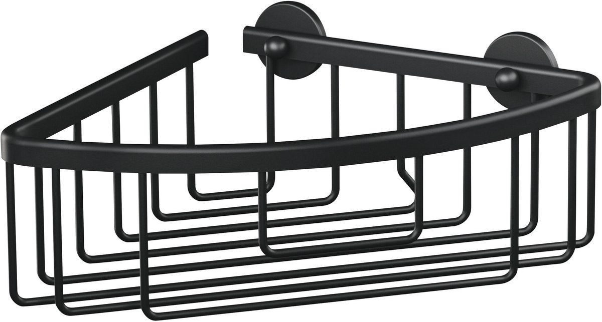 tesa Aluxx Black corner basket self-adhesive
