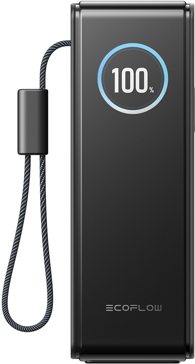 EcoFlow RAPID 25K 170W - 2x Indbyggede 100W USB-C-kabler - 25000 mAh
