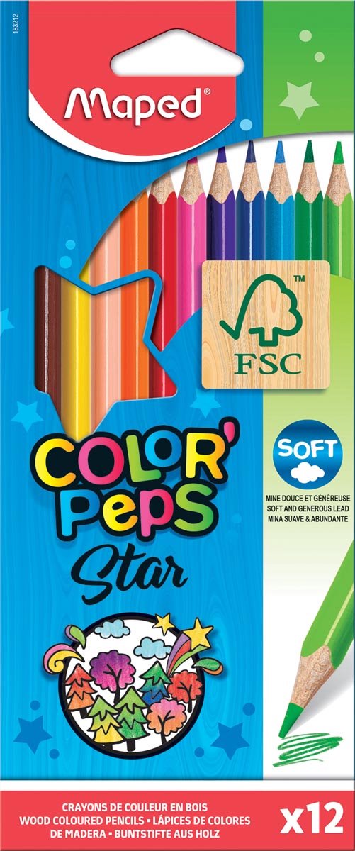 Maped Color'Peps Star farveblyanter x12