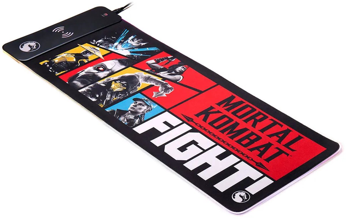 Numskull Mortal Kombat XL RGB Gaming Mat with 15W Wireless Charger