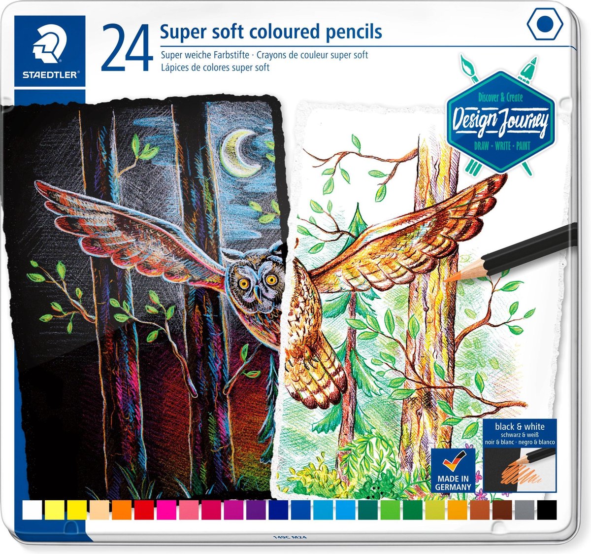 Staedtler Soft Farveblyant 24 Stk. 100% PEFC