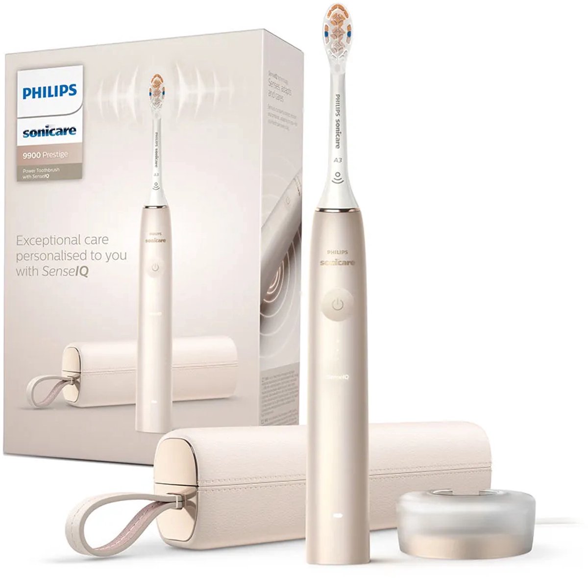 Philips Eltandbørste Prestige 9900 HX9992 - tooth brush - champagne
