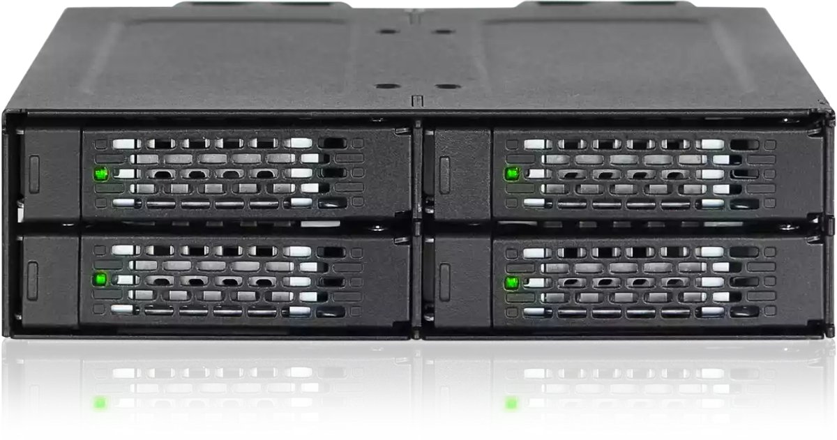 Icy dock ToughArmor MB699VP-B V3 - storage drive cage - PCIe 4.0 - U.2 U.3