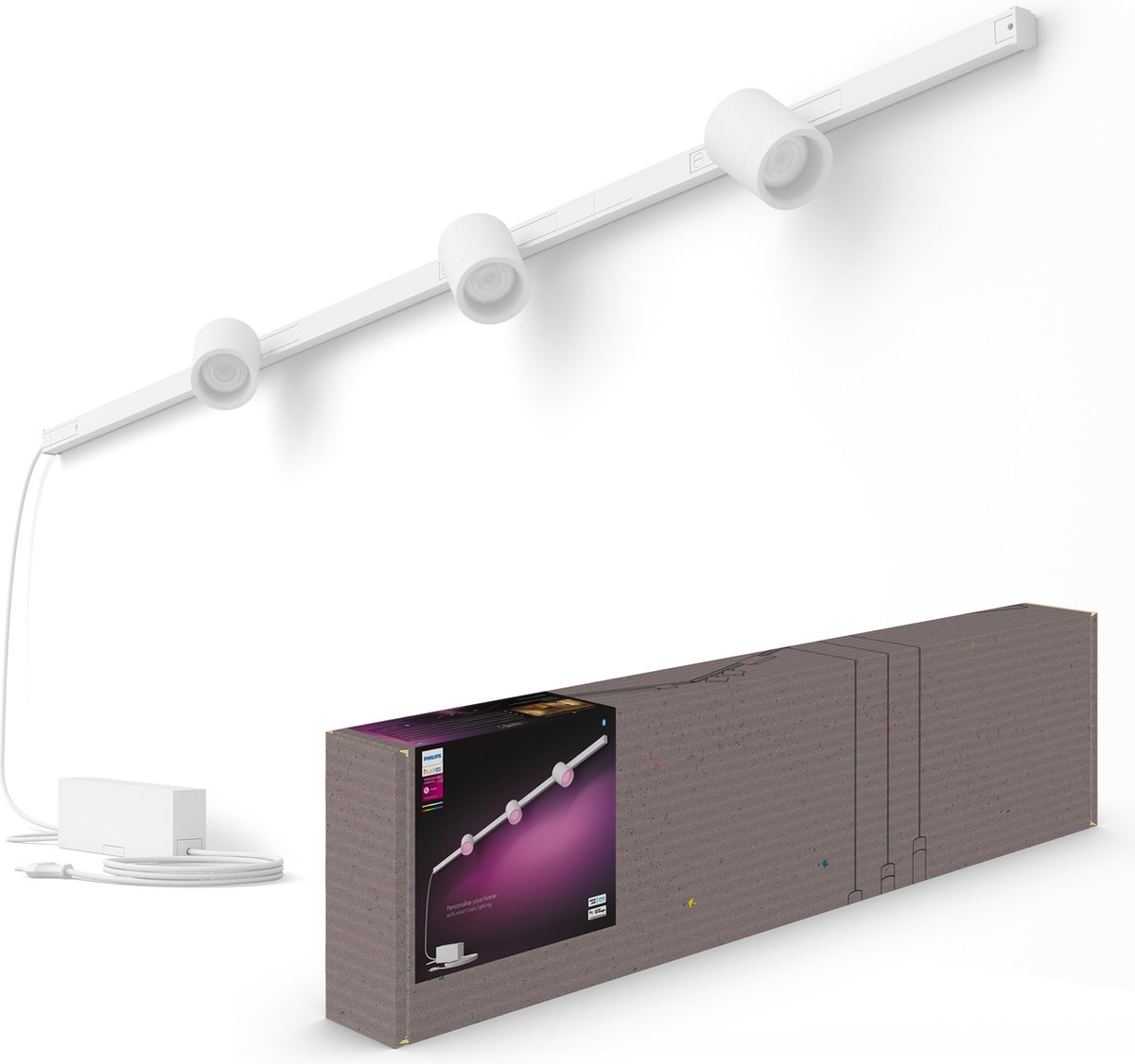 Philips Hue Perifo Loft Sæt - 3 Cylinder Spots - Hvid