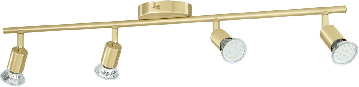 EGLO BUZZ LED spotskinne 4L, børstet messing