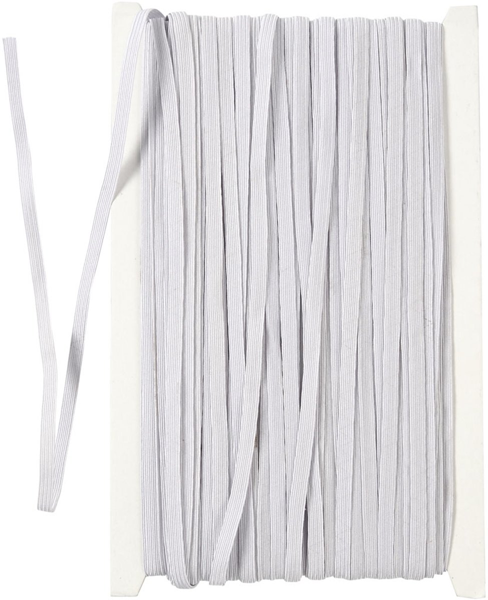 Creativ Company Elastic Thickness 6mm White 50m