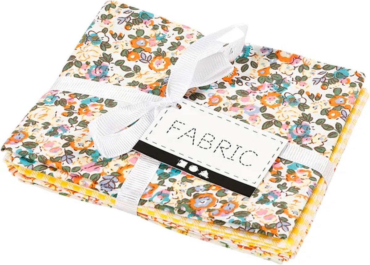 Creativ Company Patchwork Fabric Yellow 45x55cm 4pcs.